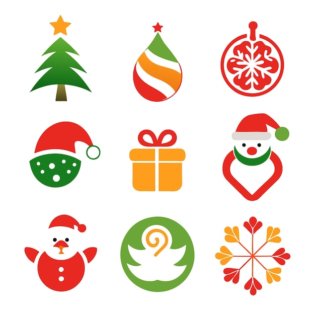 Adorables pegatinas navideñas con personajes festivos y alegría navideña