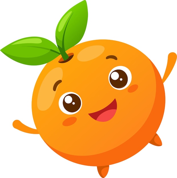 Adorables vigas naranjas de dibujos animados con una sonrisa alegre