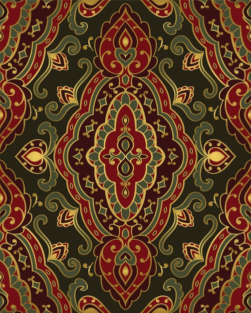 Adorno abstracto oriental. Patrón ornamental vintage.