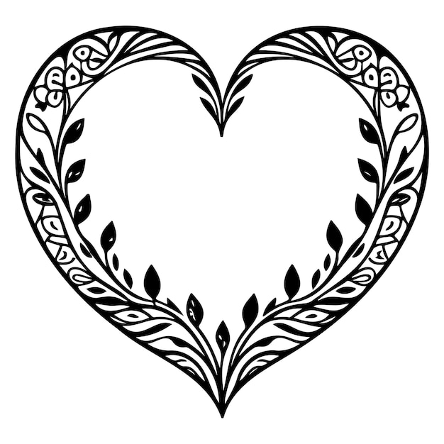 Vector adorno de amor flor de valentín ilustración boceto dibujo a mano