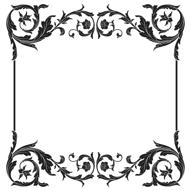 Adorno barroco clásico. Elemento de diseño decorativo de filigrana.
