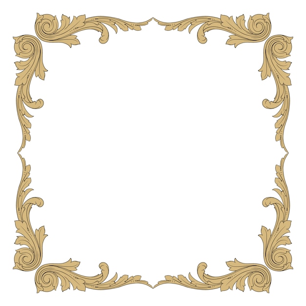 Adorno barroco clásico. Elemento de diseño decorativo de filigrana.