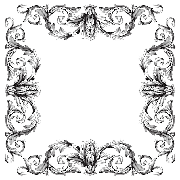 Adorno barroco clásico. Elemento de diseño decorativo de filigrana.