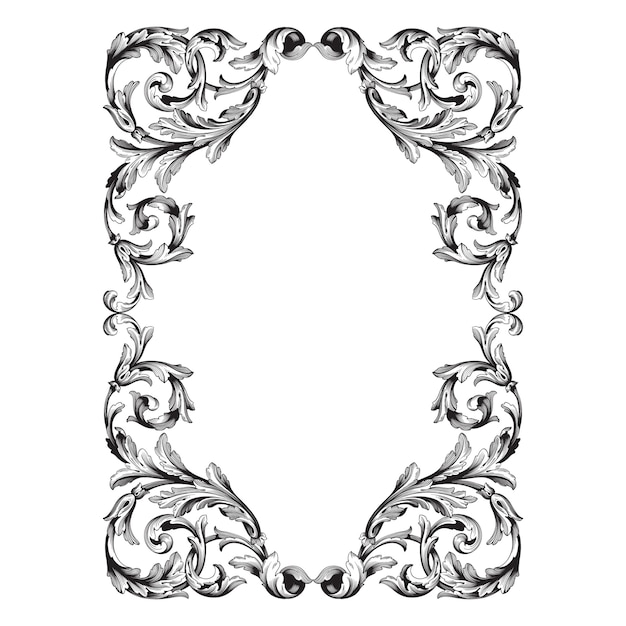 Adorno barroco clásico. Elemento de diseño decorativo de filigrana.