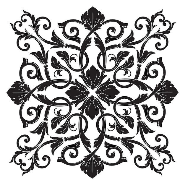 Adorno barroco clásico. Elemento de diseño decorativo de filigrana.