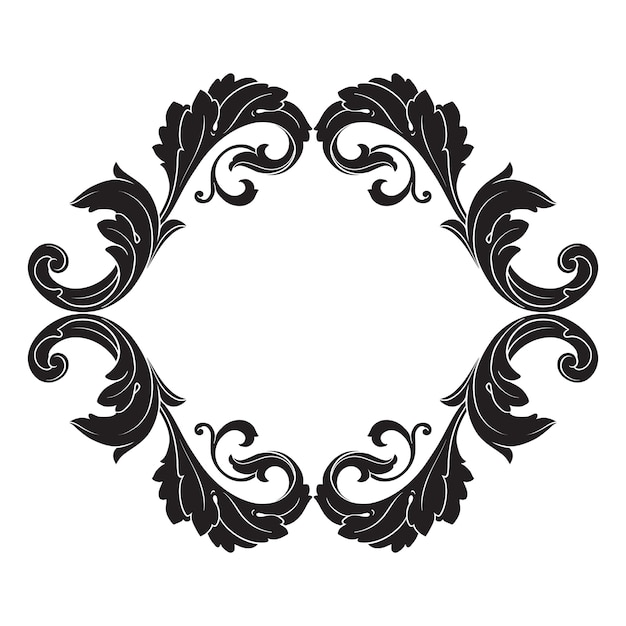 Adorno barroco clásico. Elemento de diseño decorativo de filigrana.