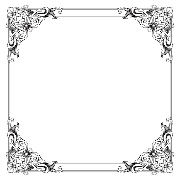 Adorno barroco clásico. Elemento de diseño decorativo de filigrana.