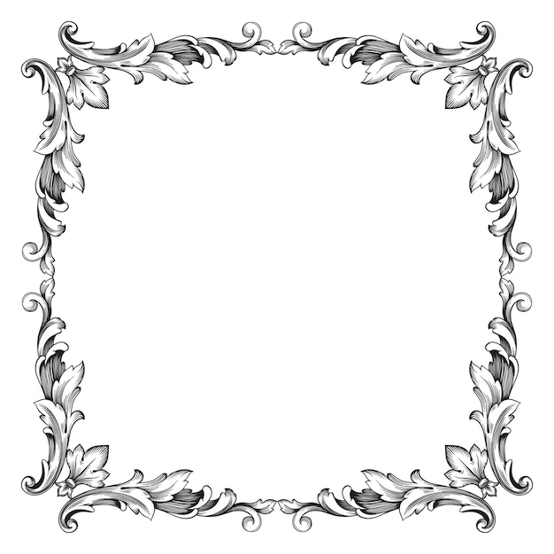 Adorno barroco clásico. Elemento de diseño decorativo de filigrana.