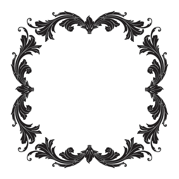 Adorno barroco clásico. Elemento de diseño decorativo de filigrana.