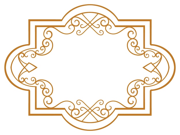 adorno de boda de vector de estilo clásico tallado