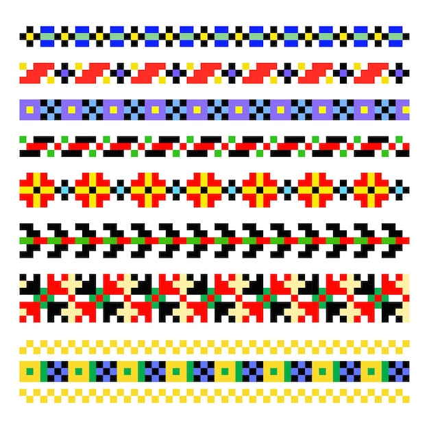 Adorno de bordado ucraniano Ilustración vectorial
