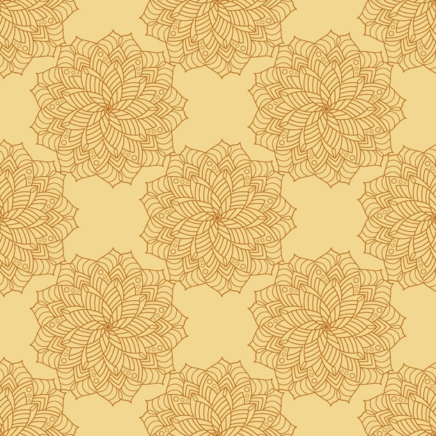 Adorno circular sin costuras en estilo étnico Patrón decorativo en estilo mandala