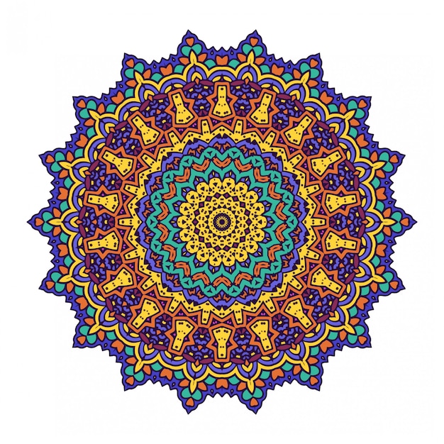 Adorno decorativo de círculo con estilo mandala