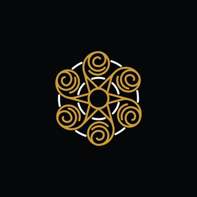 Adorno de flor de sol de estrella elegante simple