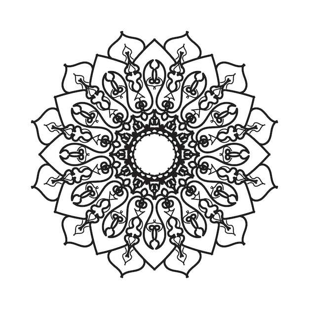 Adorno floral de patrones sin fisuras mandala