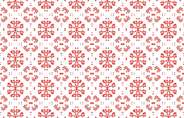 Adorno floral rojo sobre un fondo blanco para bordar