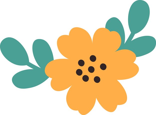Adorno De Flores Con Hojas