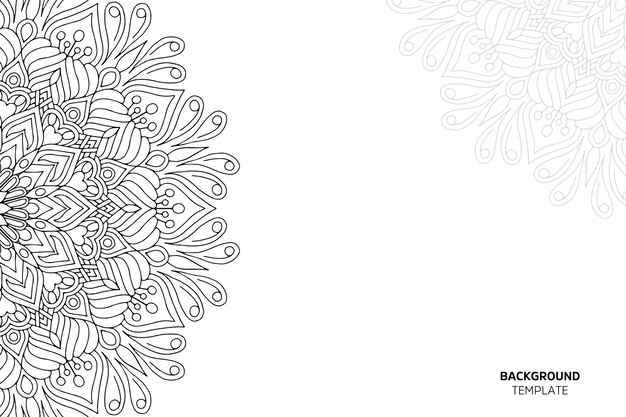 Adorno hermosa tarjeta con mandala.