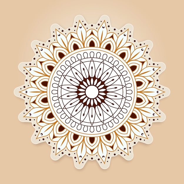 Adorno de mandala decorativo de lujo creativo.