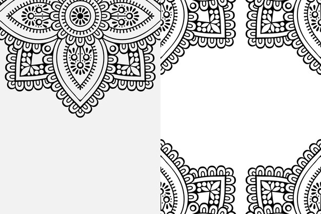 Adorno de mandala. Fondo de elementos decorativos vintage