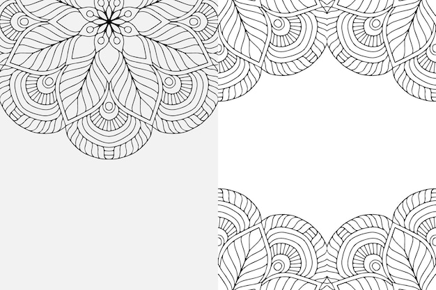 Adorno de mandala. Fondo de elementos decorativos vintage