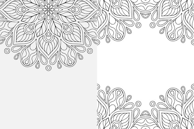 Adorno de mandala. Fondo de elementos decorativos vintage