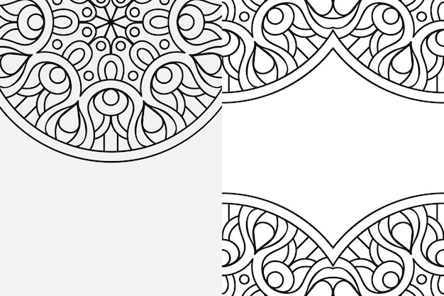 Adorno de mandala. Fondo de elementos decorativos vintage