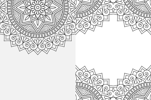 Adorno de mandala. Fondo de elementos decorativos vintage