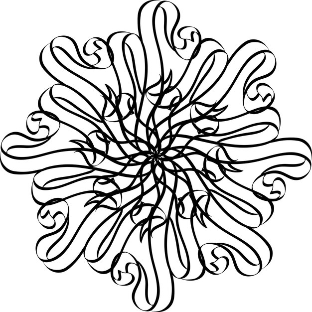 Adorno mandala negro