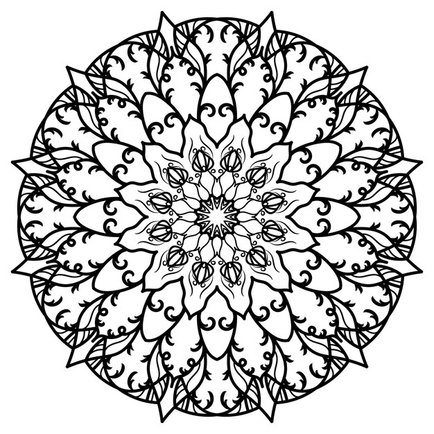 Adorno de mandala o diseño floral