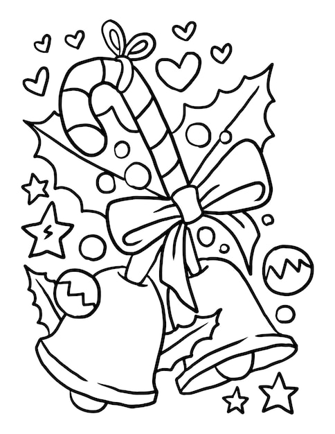 Adorno Navidad Doodle Página para colorear