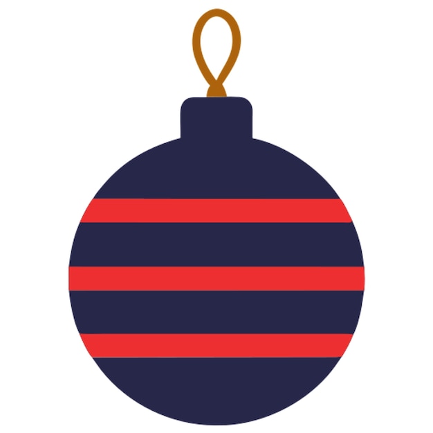 adorno de navidad icono centrado en fondo blanco