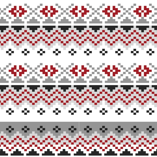 Adorno nórdico vectorial. invierno escandinavo de patrones sin fisuras