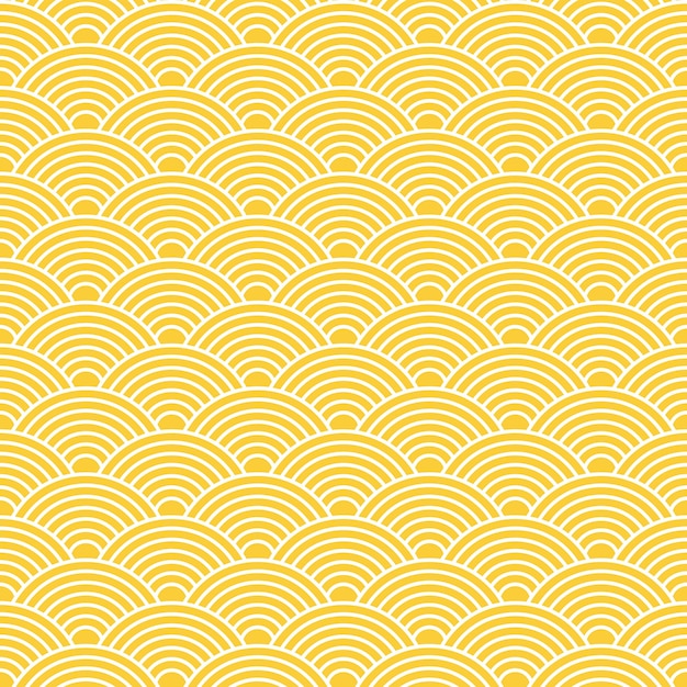 Adorno de onda japonés tradicional abstracto. patrón sin fisuras de fideos