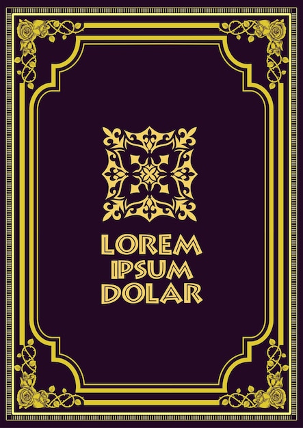 Adorno de oro sobre fondo oscuro Se puede utilizar como tarjeta de invitación Portada del libro Ilustración vectorial