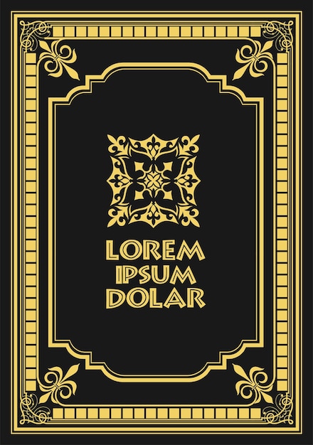 Adorno de oro sobre fondo oscuro Se puede utilizar como tarjeta de invitación Portada del libro Ilustración vectorial