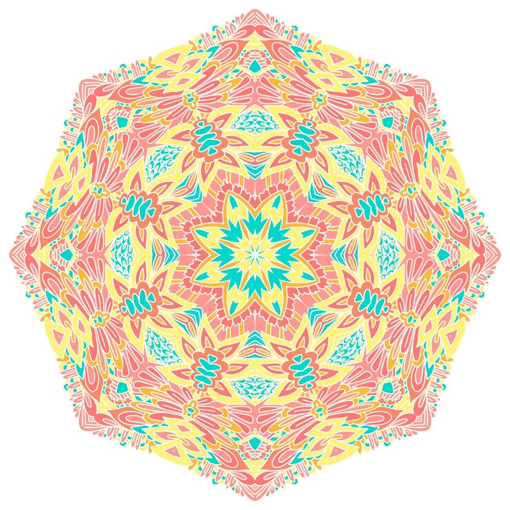 Vector adorno paisley floral indio estampado de flores mandala étnica medallón vectorial