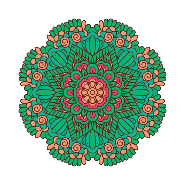 Adorno redondo Patrón indio Mandala