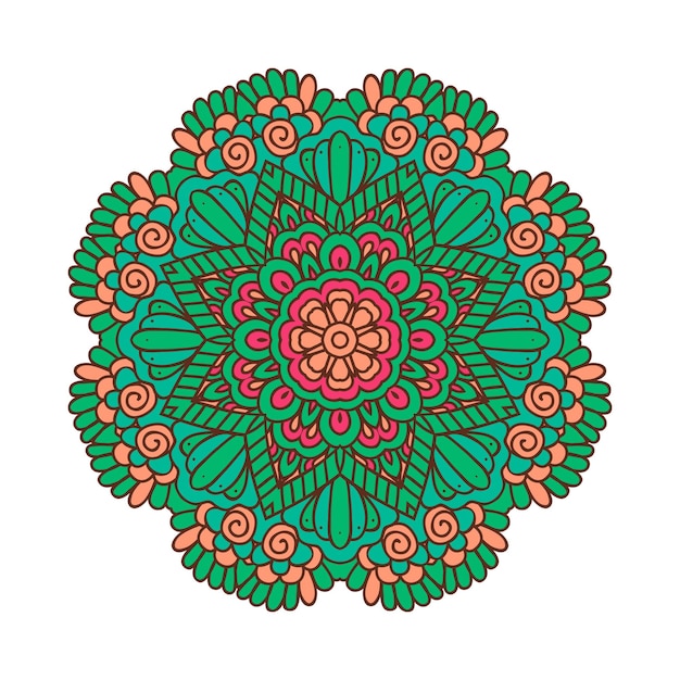 Adorno redondo patrón indio mandala