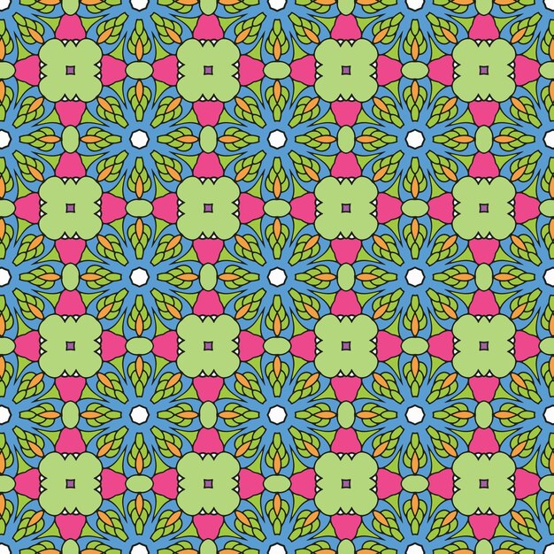 Adorno simple hermoso fondo con elementos geométricos con adorno de mandala étnico