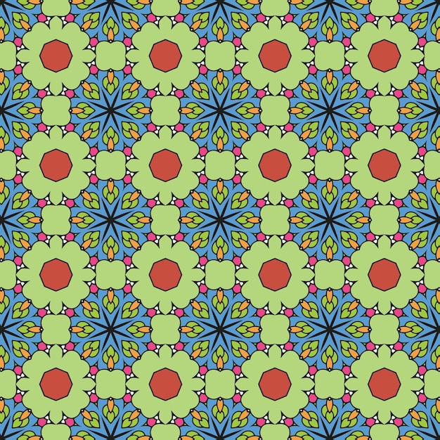 Adorno simple hermoso fondo con elementos geométricos con adorno de mandala étnico
