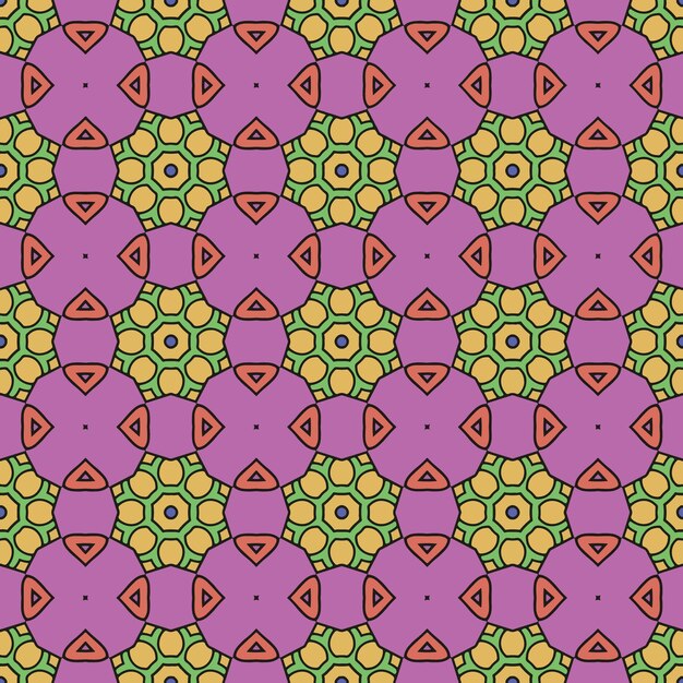 Adorno simple hermoso fondo con elementos geométricos con adorno de mandala étnico
