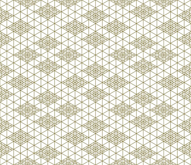 Adorno tradicional japonés sin costuras Líneas de color KumikoGolden