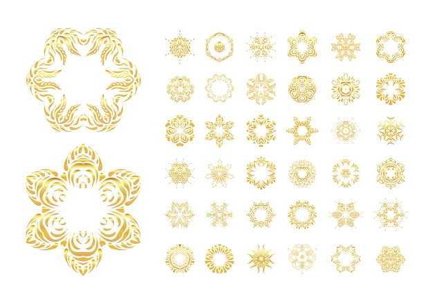 Adorno vectorial con oro elegante fondo ornamental floral con oro ilustración vectorial