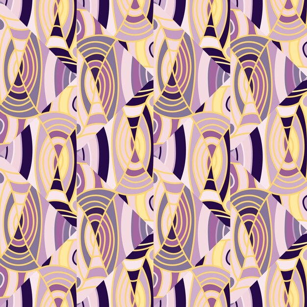 Adorno vintage abstracto dibujado a mano Mosaico creativo de líneas de patrones sin fisuras en estilo dodle