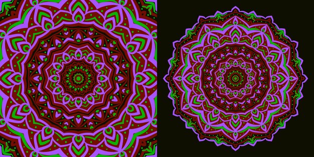 adorno vintage arte mandala tradicional redondo trippy decoración de fondo para web o elemento de diseño vectorial de impresión