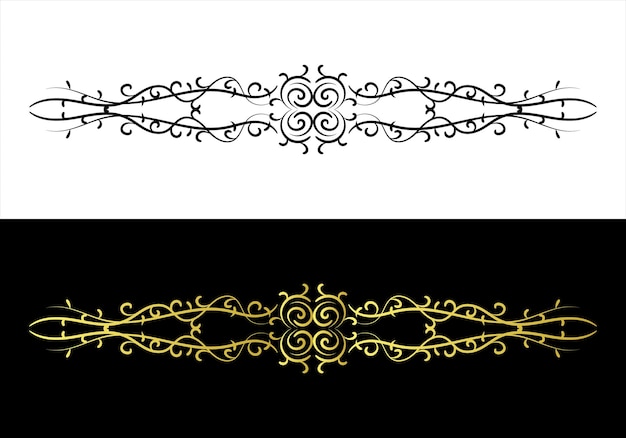 Adornos decorativos Ilustración de vector de marco floral;