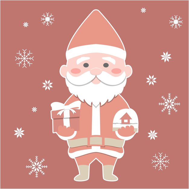 Adornos de dibujos animados de navidad de santa claus