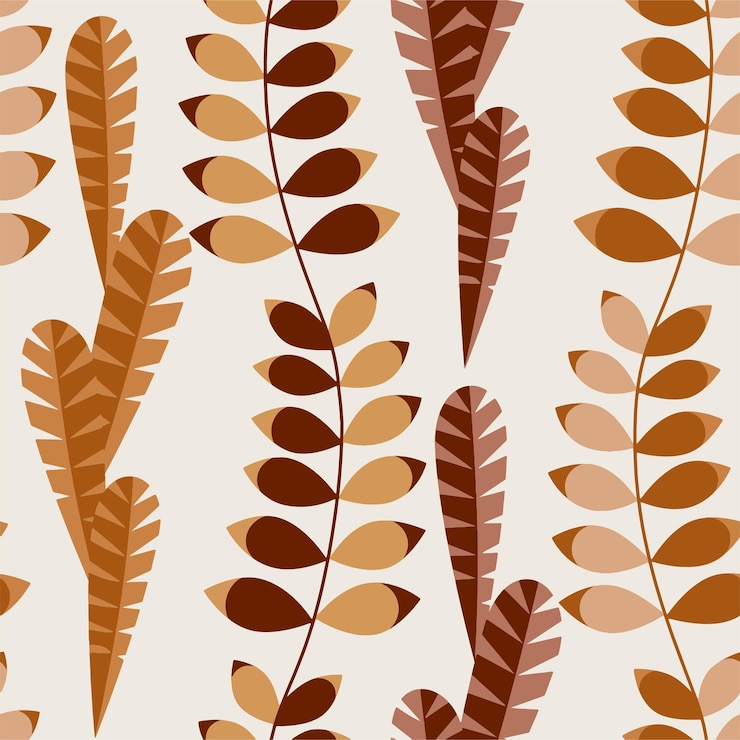 Vector adornos con diseño de tela de ilustración vectorial de patrón de hoja