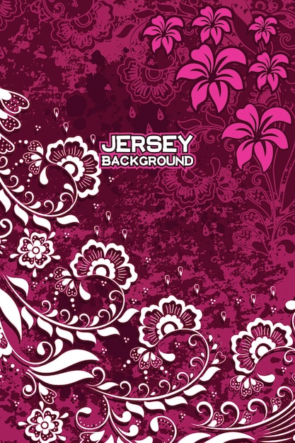 adornos florales abstractos patrón de fondo vectorial para camiseta deportiva